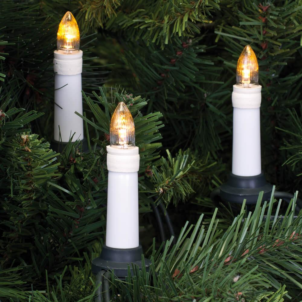 LED-Weihnachtsbaumkette klar/weiß E10 LED-Weihnachtsbaumkette klar/weiß E10