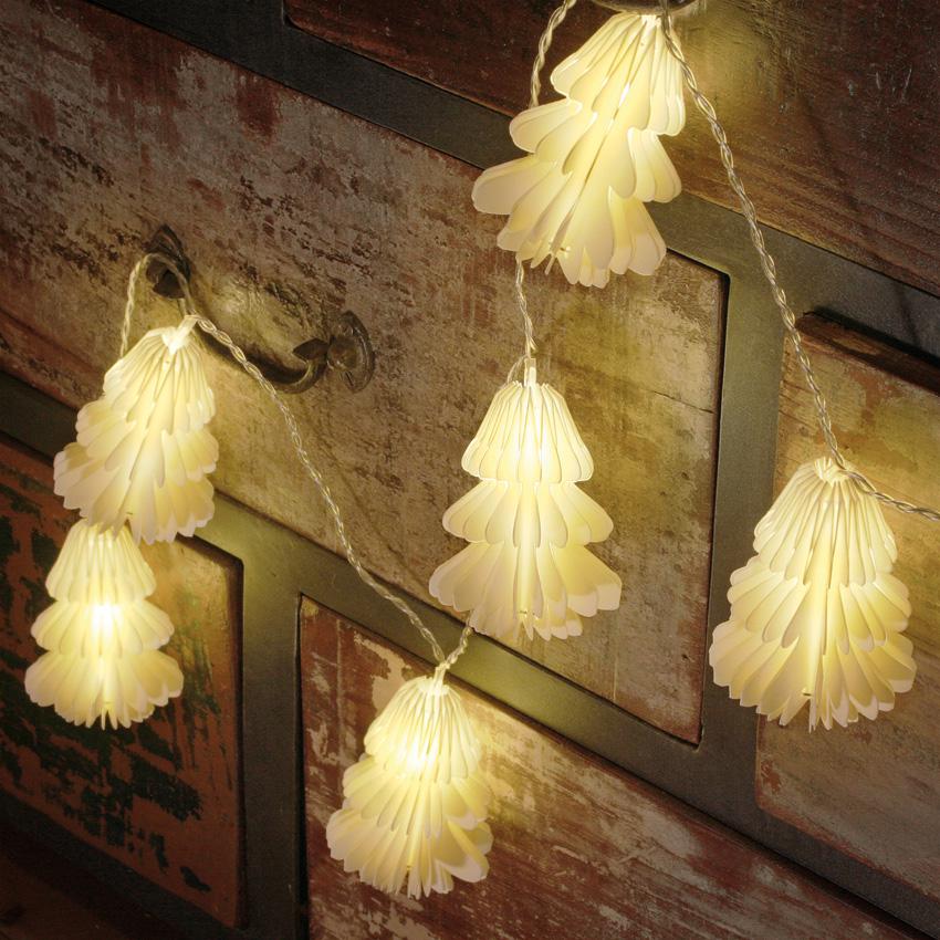LED-Minilichterkette Tannenbäumchen weiss LED-Minilichterkette Tannenbäumchen weiss