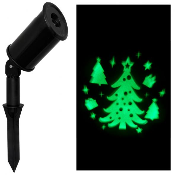 LED-Projektor grüne Tannenbäume starr