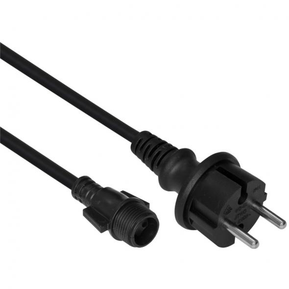 Netzzuleitung schwarz 230V/720W L 1500 IP67 Netzzuleitung schwarz 230V/720W L 1500 IP67