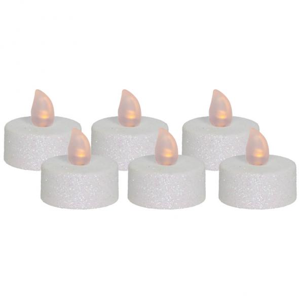 LED-Teelichter 6er-Set weiß