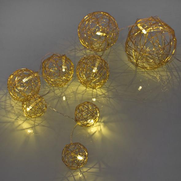 LED-Minilichterkette Drahtbälle Rosagold LED-Minilichterkette Drahtbälle Rosagold