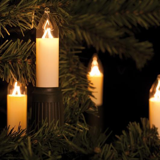 Weihnachtsbaumkette klar-elfenbein 30 flammig