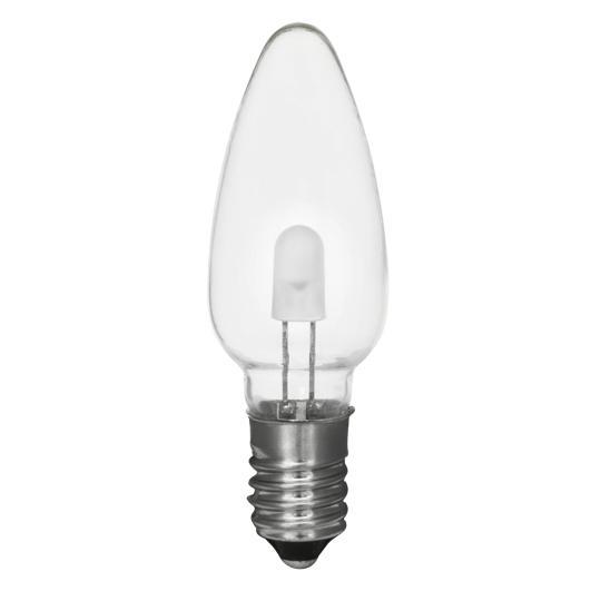 LED-Topkerze E10 0,3W klar glatt 8-34V