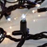 LED-Minilichterkette FLASH 50 LEDs/3,5W 2700K L 5 m schwarz