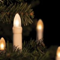 LED-Weihnachtsbaumkette matt/elfenbein 30 flammig