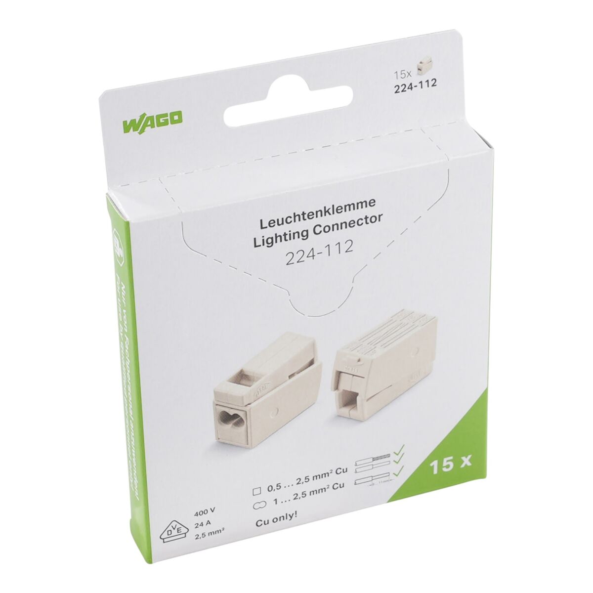 Leuchtenklemme 2-Leiter 224-112/995-015 Leuchtenklemme 2-Leiter 224-112/995-015