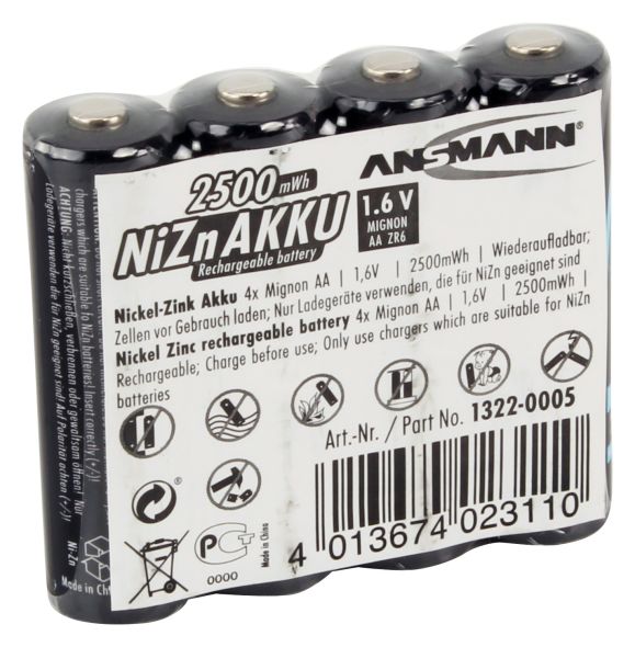 Akku NiZN 1,6V Mignon AA 135701 Akku NiZN 1,6V Mignon AA 135701