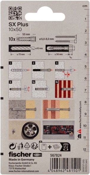 Dübel SX Plus SXPlus10x50K(VE10)