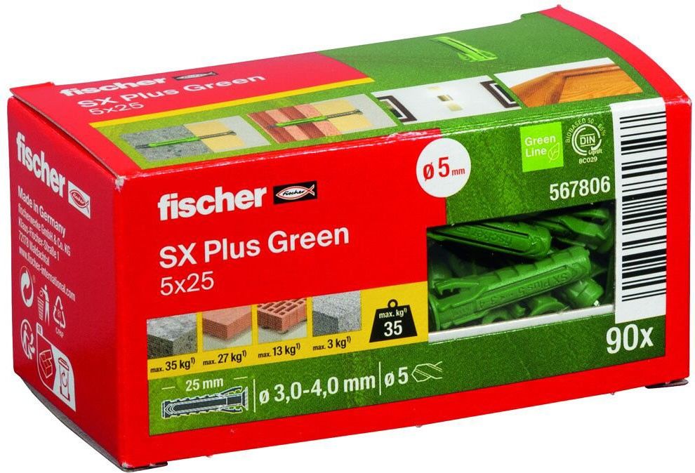 Dübel SX Plus SX Plus Green 5x25