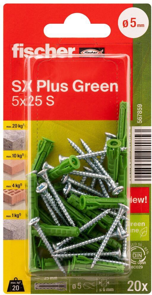 Dübel SX Plus SXPl.5x25SK(VE20)