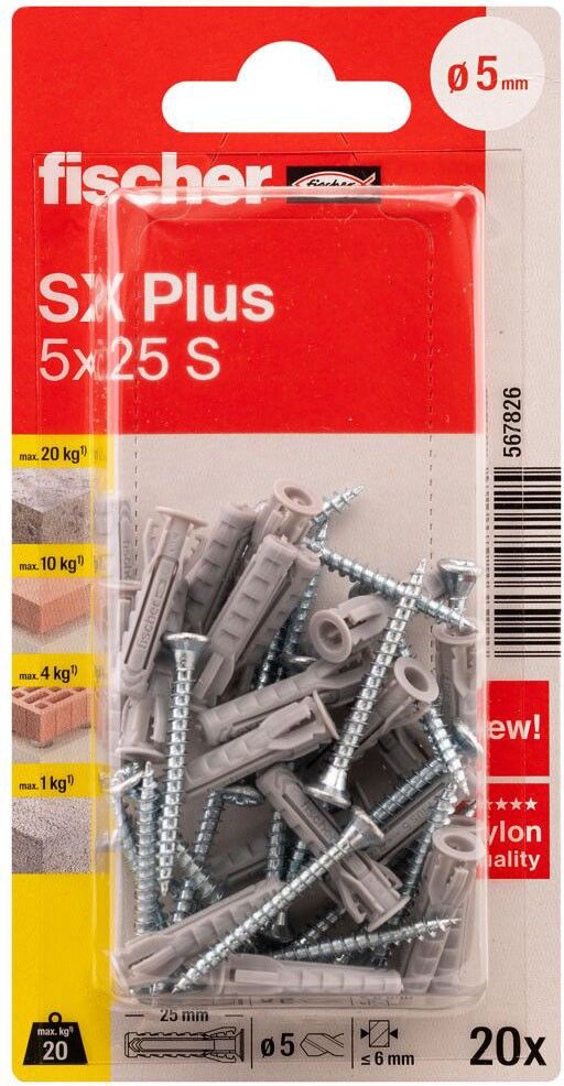 Dübel SX Plus SXPlus5x25SK(VE20)
