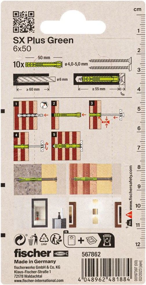 Dübel SX Plus SXPlus6x50K(VE10)