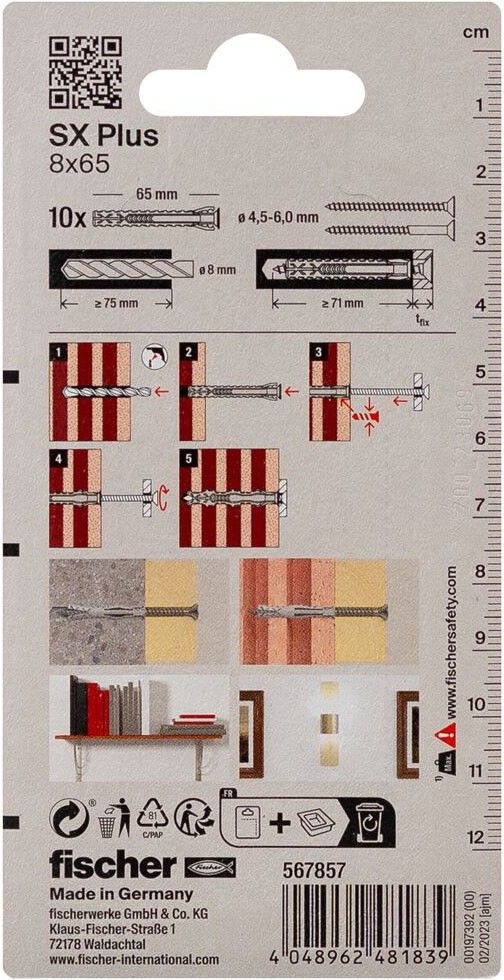 Dübel SX Plus SXPlus8x65K(VE10)