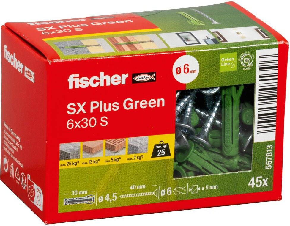 Dübel SX Plus SXPlusGreen6x30S