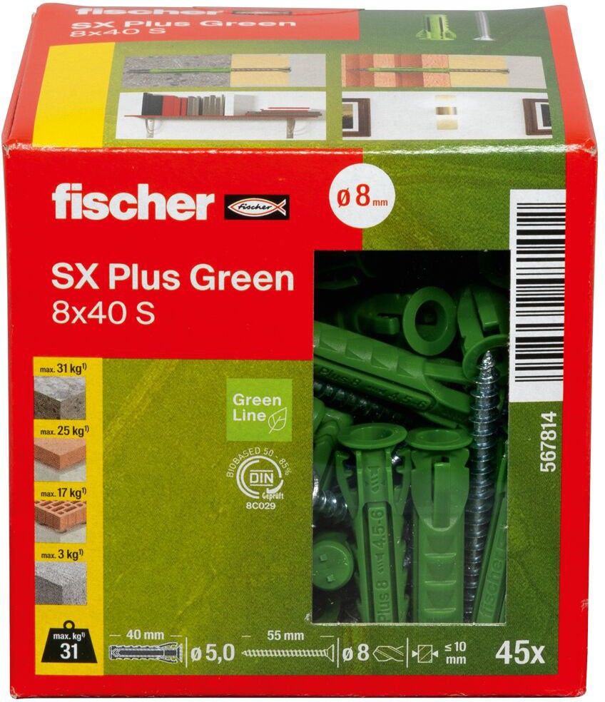 Dübel SX Plus SXPlusGreen8x40S