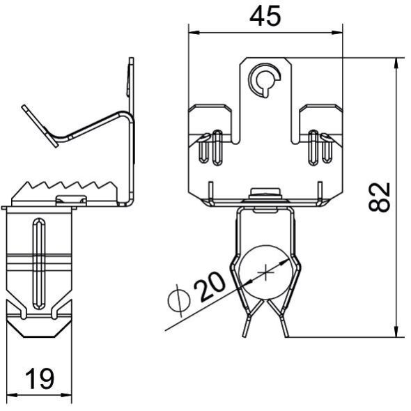 Trägerklammer SCVPO 14-20 D20