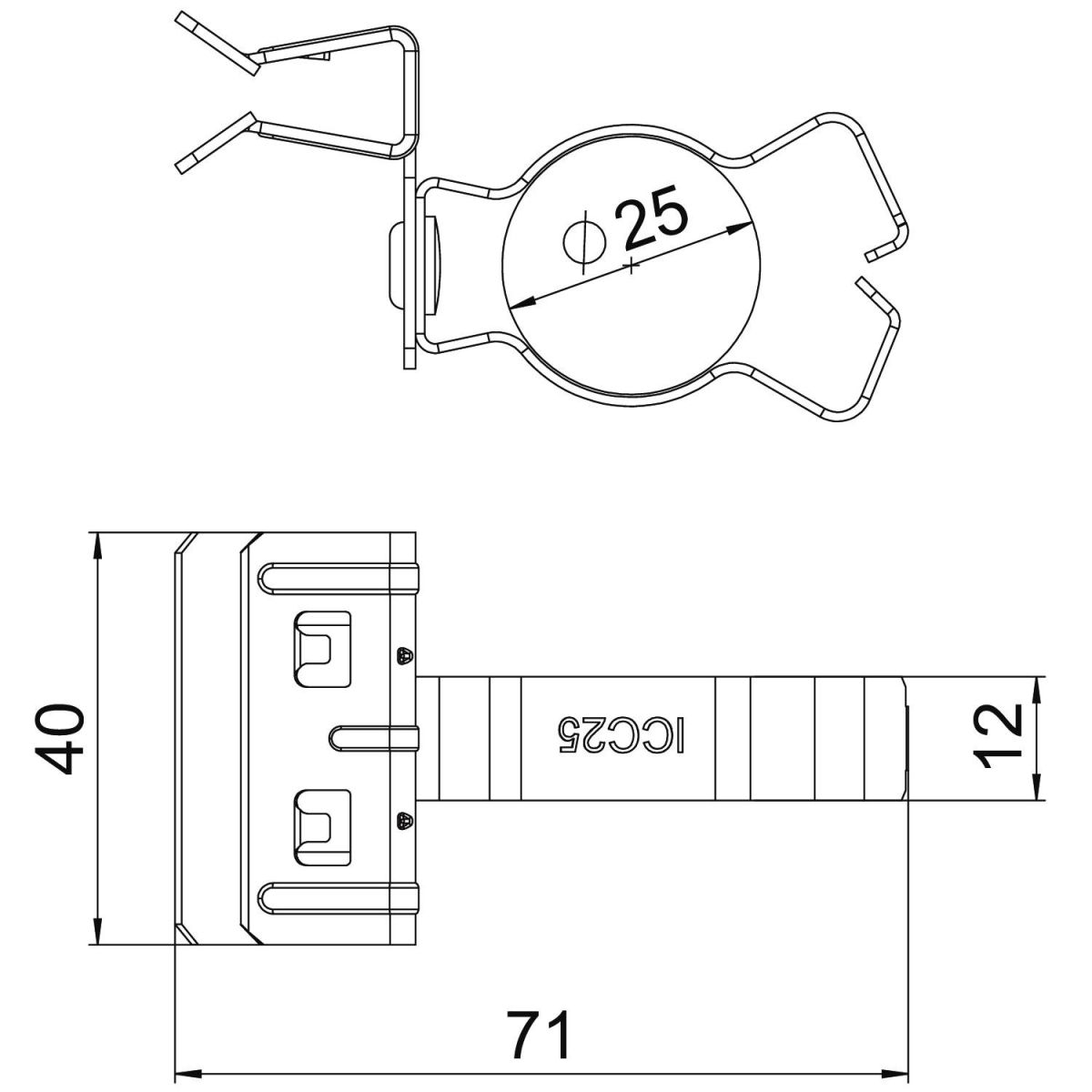 Trägerklammer SCHPC 4-10 D25