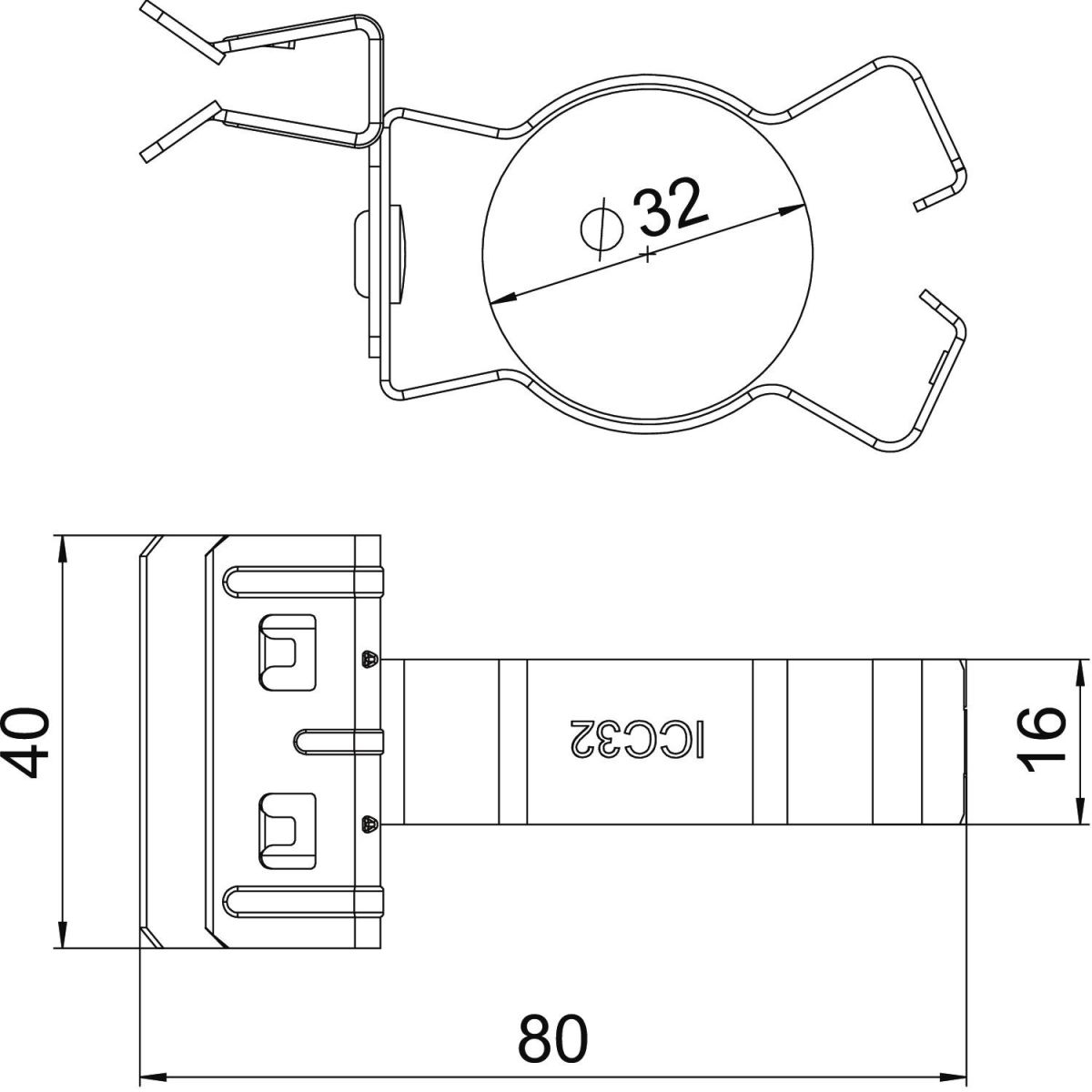 Trägerklammer SCHPC 4-10 D32