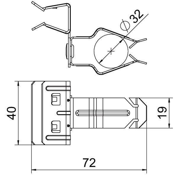 Trägerklammer SCHPO 10-15 D32