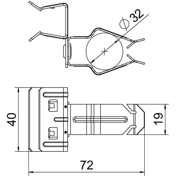 Trägerklammer SCHPO 15-20 D32