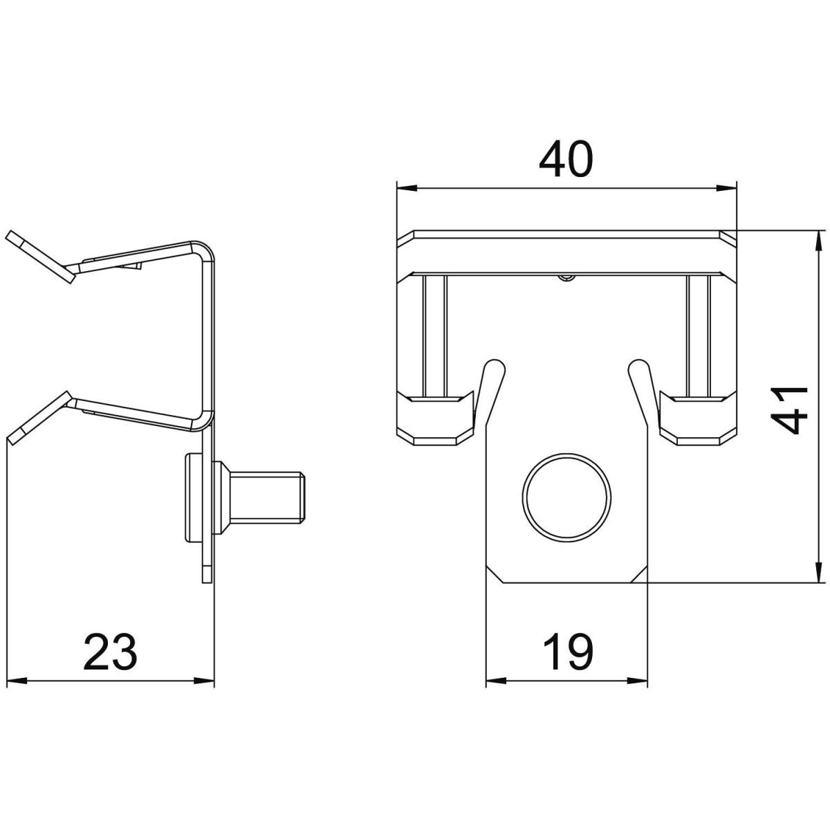 Trägerklammer SCVTB 15-20 M6