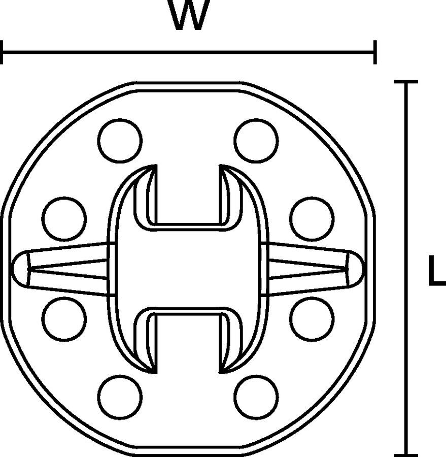 Pastensockel 22,6x22,6 mm PMB3-PA666V0-BK