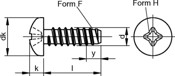 Linsen-Blechschraube-F-H 6042/001/01 3,9x22