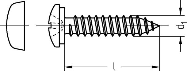 Kappenschraube 6045/001/01 3,9x9,5