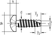 Blechschraube, Schneidkan. 6043/001/01 2,9x6,5