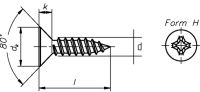 Senk-Blechschraube-C-H 6060/051/01 2,9x9,5