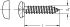 Kappenschraube 6045/001/01 3,9x9,5