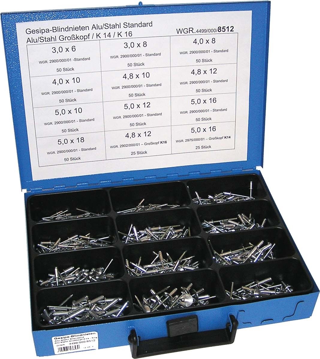 Blindnieten Alu/Stahl 4499/000/06 8512 Blindnieten Alu/Stahl 4499/000/06 8512