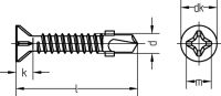 Bohrschraube mit Flügeln 6068/001/01 4,8x38