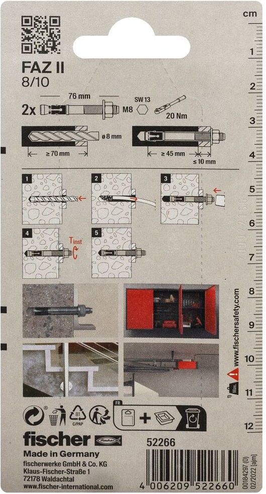 Bolzenanker FAZ II Plus 8/5 K
