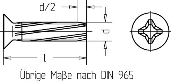Gewinde-Schneidschraube 6111/001/01 6x50 Gewinde-Schneidschraube 6111/001/01 6x50