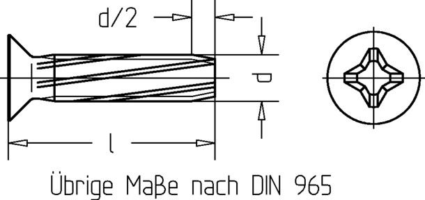 Gewinde-Schneidschraube 6111/001/01 3x6