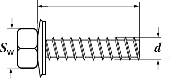 Fassadenbauschraube Typ B 6519/001/01 6,3x25 Fassadenbauschraube Typ B 6519/001/01 6,3x25