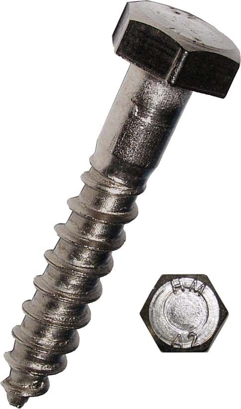 Sechskant-Holzschraube A2 3346/000/01 10x90 Sechskant-Holzschraube A2 3346/000/01 10x90