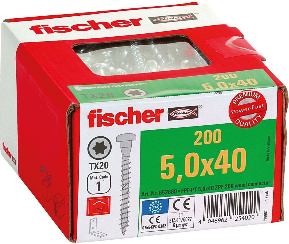 Blechverbinder 5,0X40 ZPF 200