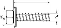 Fassadenbauschraube Typ B 6519/001/01 6,3x19