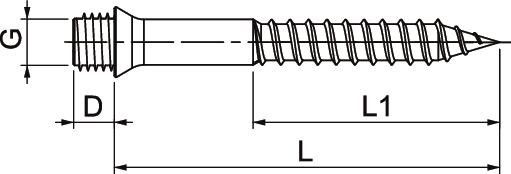 Stockschraube HST 6x50 GA M6