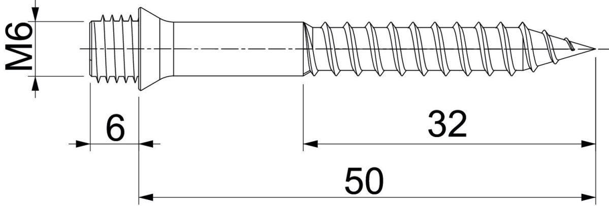Stockschraube HST 6x50 GA M6