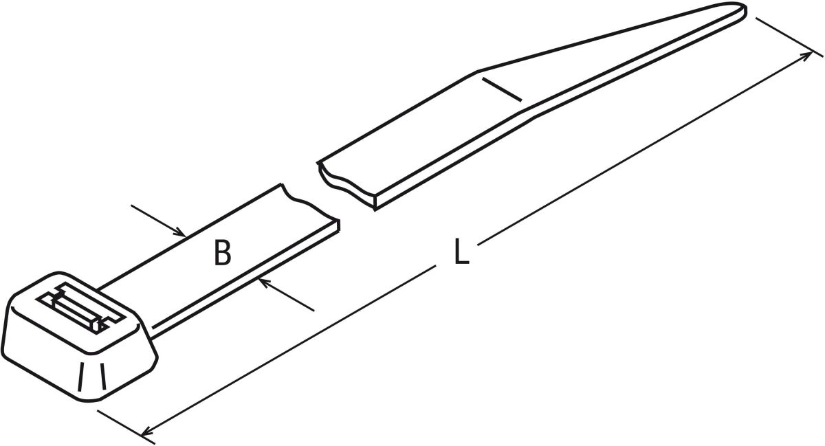 DIS-TY Kabelbinder 4,8x385 DTST0385LNA66V/VE100