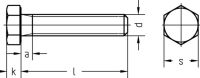 Sechskantschraube 8.8 0261/00001 16x1,5x40