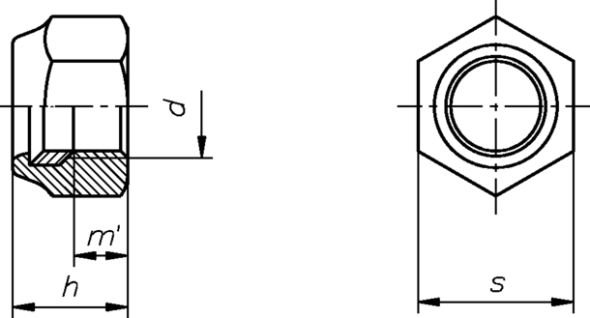 Sechskantsicherungsmutter 3617/000/01 3 Sechskantsicherungsmutter 3617/000/01 3