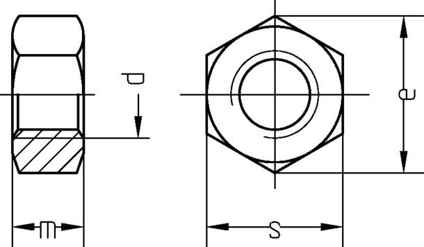 Sechskantmutter Kl.5-2 0621/000/01 20