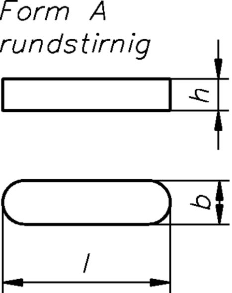 Passfeder Form A 1673/000/99 10x56