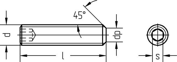 Gewindestift, Innen-6-Kant 3358/000/01 5x12