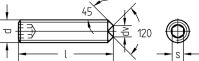 Gewindestift, Innen-6-Kant 1601/002/01 4x5